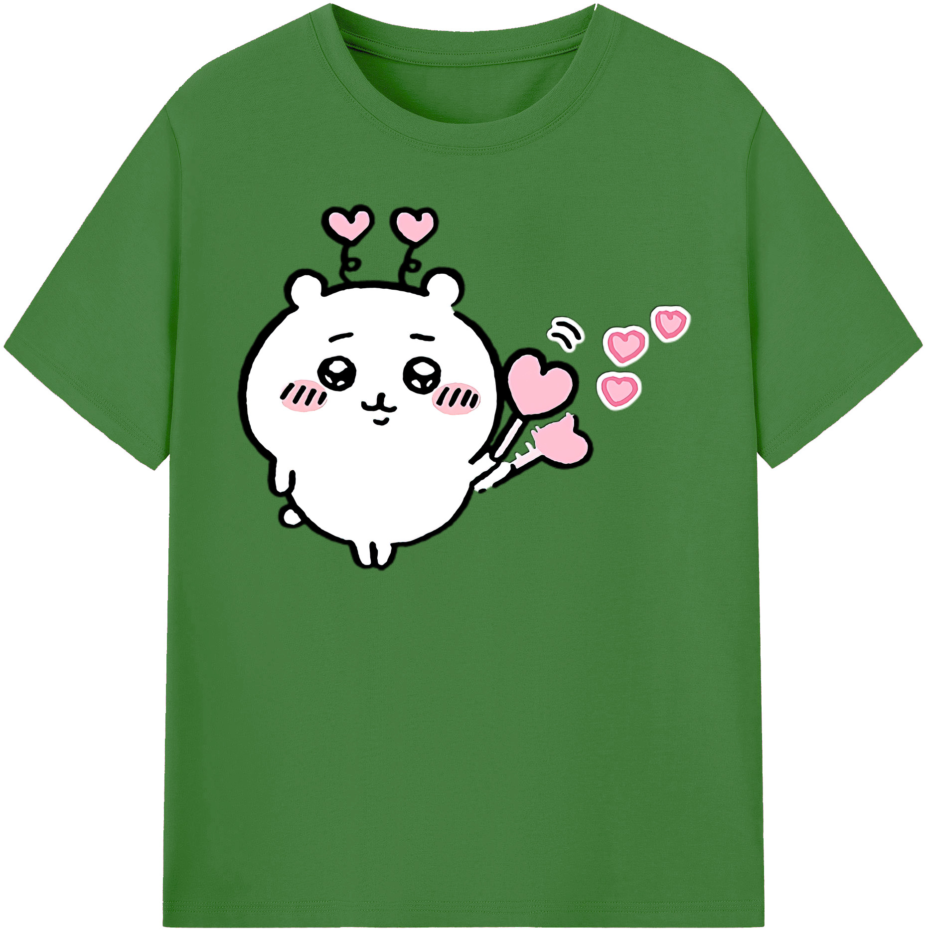 （画像用） ちいかわ ちいかわ Chii-kawa chiikawa レディースカジュアルプリントTシャツ（綿100％）